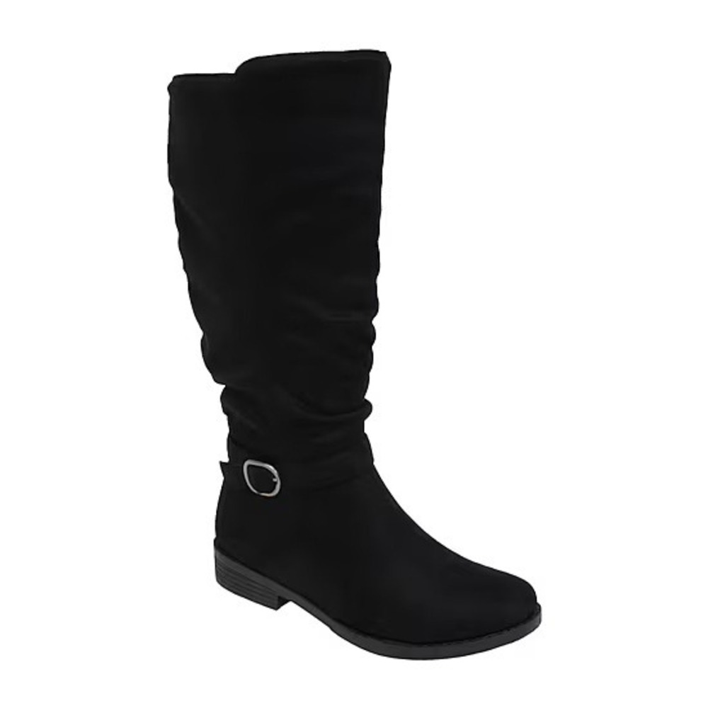 Pop Womens Chambers Black Slouch Flat Heel Knee High Boots Size 9.5 NWT